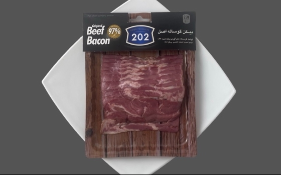 کالباس وکیوم بیکن گوساله اصل 202 بسته 300گرم